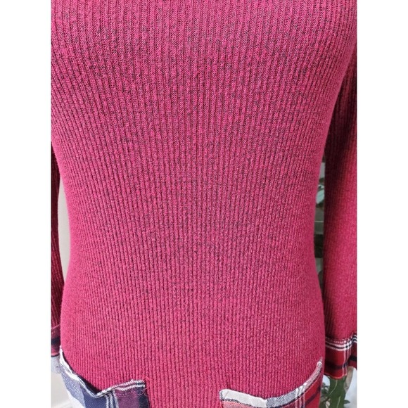 Staccato Women Maroon Polyester Round Neck Long Sleeve Knee Length Dress Small - Picture 3 of 11